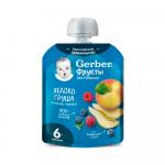 Пюре Gerber яблоко груша малина черника 6м+ 90 гр