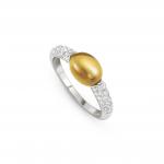 MYRADIANCE ring ed  PRECIOUS in 925 silver  white topaz and natural stone (004_CITRINE QUARTZ-005_Size 13)