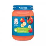 Детский десерт Gerber "Яблочно-банановый мусс с клубникой"  190 г