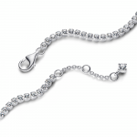 Sterling silver tennis bracelet with clear cubic zirconia