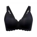 Бесшовный бюстгальтер для кормления Momcozy поддерживающий цветочный Black размер L