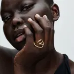 Кольцо «Сердце» с позолотой 14 карат