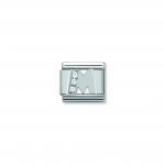 Composable Classic ALPHABETH stainless steel  Cub  zirc and 925 sterling silver (13_M)