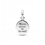 Disney Snow White mirror sterling silver dangle with clear cubic zirconia and color changing enamel