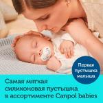 Пустышка Canpol Royal Baby силиконовая симметричная голубая 0-6м 2 шт
