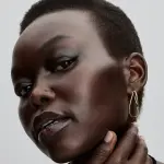 Organically shaped 14k gold-plated hoop earrings