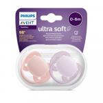 Пустышка Philips Avent Ultra soft 0-6м+ 2 шт