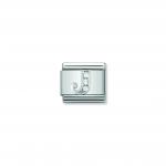 Composable Classic ALPHABETH stainless steel  Cub  zirc and 925 sterling silver (10_J)