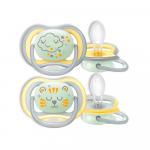 Пустышка Philips Avent Ultra Air Night Звёздный зайка 18м+ 2 шт