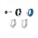 Kit of 5 B-YOND earrings ed, HYPER in steel (007_Multi-coloured)
