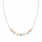 PRINCIPESSINA necklace in steel with BI-TONE fin, and cubic zirconia (023_Star)