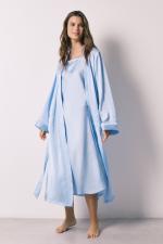 ST SATIN BL ROBE FR