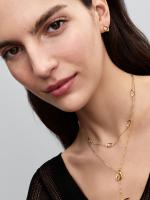 14k gold-plated necklace with treated white freshwater cultured pearl