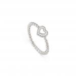 LOVECLOUD ring in 925 sterling silver and cz (009_Silver Heart-004_Size 11)
