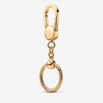 Аксессуар для сумки с покрытием из 14-каратного золота с маленькой подвеской PANDORA O