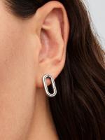 Sterling silver openable link stud earring