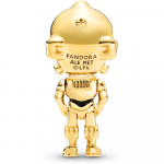 Шарм Star Wars C3PO PANDORA Shine с черной эмалью