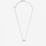 Infinity sterling silver collier with clear cubic zirconia