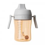 Поильник детский с ручками HEORSHE серый 9м+ 300мл