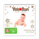 Подгузники YokoSun Premium L 9-13 кг 54 шт