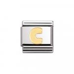 COMPOSABLE Classic LETTERS in stainless steel with 18k gold (C)