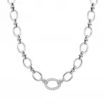 AFFINITY necklace in steel and cz (Steel)