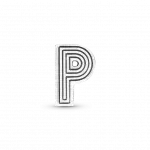 Серебряный шарм PANDORA Reflexions с буквой P