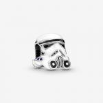 Серебряный шарм «Star Wars: Штурмовик» с белой, черной и синей эмалью