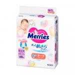 Подгузники Merries размер NB до 5 кг 68 шт
