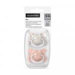 Пустышка Suavinex Birdies розовая -2-2м+ 2шт