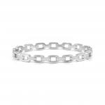 PRETTY BANGLES bracelet in steel and cz CHAIN (SIZE LARGE) (001_Steel)