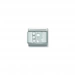 Composable Classic ALPHABETH stainless steel  Cub  zirc and 925 sterling silver (18_R)