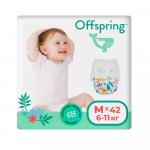 Трусики-подгузники Offspring Джунгли размер M 6-11 кг 42 шт
