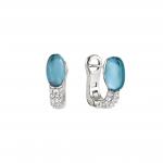 MYRADIANCE earrings in 925 sterling silver  cz and synthetic stones (042_LIGHT BLUE TOPAZ)