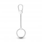 Аксессуар для сумки из стерлингового серебра с длинной цепочкой в ​​виде змеи и средней подвеской PANDORA O