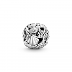Shell and starfish sterling silver charm