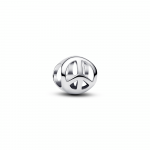 Peace symbol sterling silver mini charm