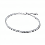 Sterling silver tennis bracelet with clear cubic zirconia