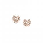 RAYOFLIGHT earrings in 925 sterling silver and cubic zirconia (Rose Gold Heart)