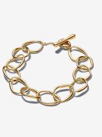 Organically shaped link14k gold-plated bracelet