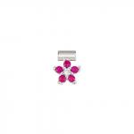SEIMIA ed, FLORA in 925 sterling silver and cz (FLOWERS) (002_RED)
