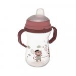 Кружка тренировочная Canpol babies с силиконовым носиком FirstCup BONJOUR PARIS Розовая 250 мл