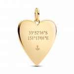 Engravable oversized heart 14k gold-plated pendant
