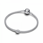 Textured ladybird sterling silver mini charm