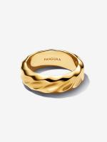 Rippled 14k gold-plated ring