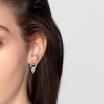 SEIMIA earring in 925 sterling silver and cubic zirconia (SMALL STUD) (011_Circle)