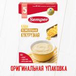 Каша Semper сухая безмолочная кукурузная 5м+ 180 гр