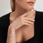DOMINA bracelet in 925 sterling silver and cubic zirconia pavè (Square)