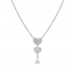 LUCENTISSIMA necklace in 925 sterling silver and cz (001_Silver Heart)