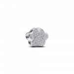 Textured paw sterling silver mini charm